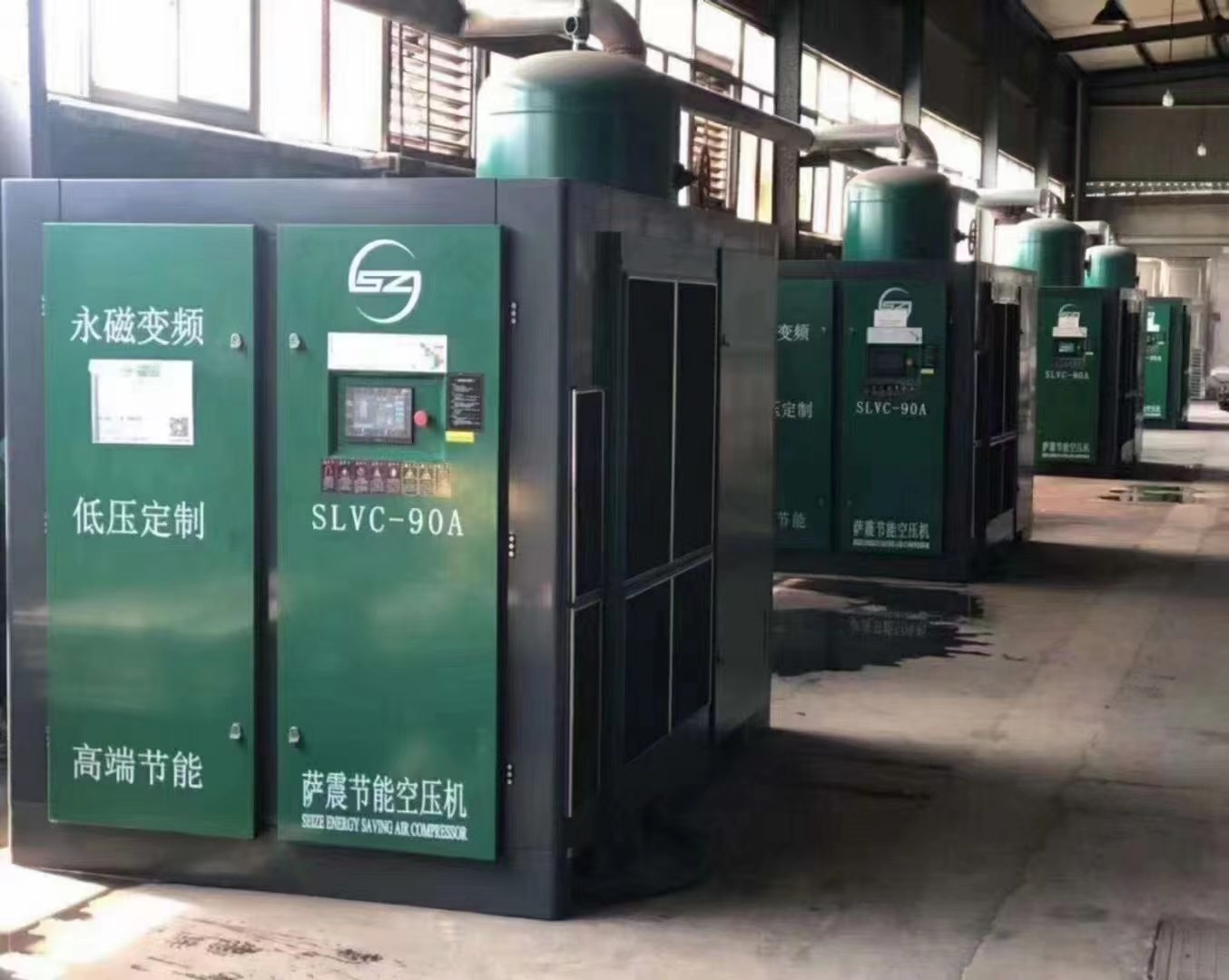 薩震節(jié)能空壓機品牌商空壓機在客戶站房圖